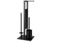 Freestanding Toilet Paper Holder Stand with Brush 3-in-1 Black