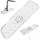 Silicone Sink Drainer Mat, 36.5 × 14 cm, White
