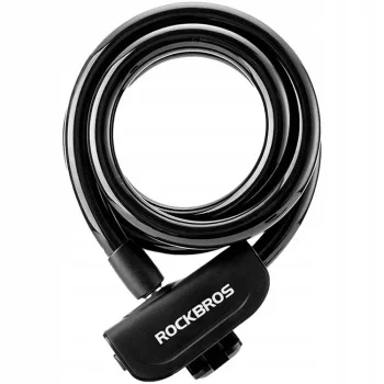 Rockbros RKS515-BK Keyed Bicycle Lock, 1.1 m, Black