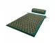 4Fizjo Acupressure Acupuncture Massage Mat Set with Pillow, 68x42 cm, Green/Gold
