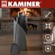 Kaminer 25970 4-in-1 Fireplace Tool Set with Stand, Grey
