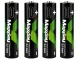 AAA Li-Ion 1.5V 660mWh Rechargeable Batteries with USB-C, 4 pcs