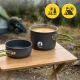 Mountain Goat Camping Cookware Set 2 Pieces, Grey and Green
