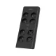 Philips Surge Protector Power Strip with 8 Outlets and 2m Heavy Duty Cord 16A, black