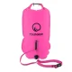 4Fizjo TSUNAMI Inflatable Swim Buoy with Dry Bag 2-in-1, 36L, Pink
