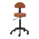 Hairdressing Stool with Backrest Gabbiano D026 Brown