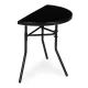 Semi-Circular Glass Balcony Table MultiGarden SC-090-1, Black