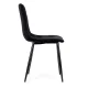 Modernhome Set of 4 Velour Dining and Living Room Chairs, Black