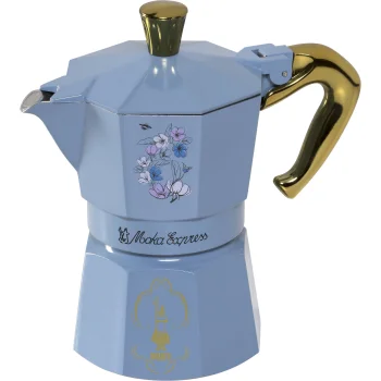 Bialetti Moka Express Bridgerton 3-Cup Espresso Maker, Blue
