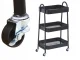 Metal Rolling Storage Cart, 3 Tiers, Black