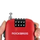 Rockbros 32420981001 Bicycle Lock with Retractable Cable - Red