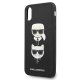 Karl Lagerfeld Saffiano Karl&Choupette Head Case for iPhone X/XS Black