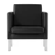 Gabbiano BM18011 Waiting Room Lounge Chair, Black