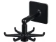 Rotating Kitchen and Bathroom Hanger with 6 Hooks, Black