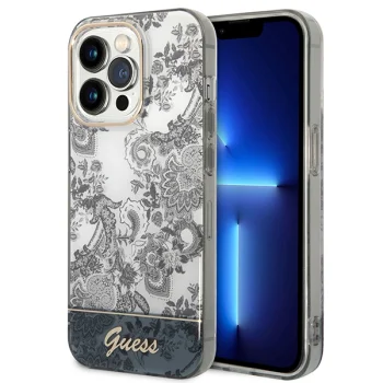 Guess Porcelain Collection Case for iPhone 14 Pro Max - Gray