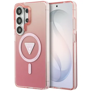 Guess IML Gradient Triangle MagSafe Case for Samsung Galaxy S26 Ultra, Pink