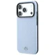 Mercedes Leather Semi Wrap Wood Effect MagSafe Case for iPhone 17 Pro / 18 Pro - Blue