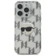 Karl Lagerfeld IML Karl Head Electroplated Case for iPhone 16 Pro, Transparent