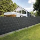 PVC Privacy Screen Strip for Balcony Terrace Garden Fence - 19cm x 35m and 450g/m², Anthracite