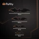 Ruhhy 3D Bat Stickers, 56 pcs, Black