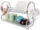 Two-Tier Kitchen Dish Drying Rack, Drainer