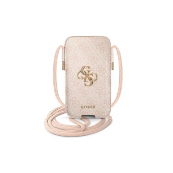 Guess 4G Big Metal Logo 6.7'' Phone Handbag, Pink