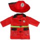 Kids Firefighter Costume Role Play Set with Walkie-Talkie for Ages 3-8