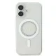 Guess IML Rhinestones MagSafe dėklas telefonui iPhone 16, baltas