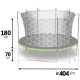 Neo-Sport NS-13W231 Garden Trampoline 404 cm (13 ft) with Inner Net and Ladder