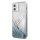 Guess iPhone 12 mini Case Glitter Vintage Script, Blue