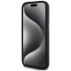 Karl Lagerfeld Silicone Shadow Metal Initial MagSafe Case for iPhone 15, Black