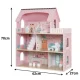 Kruzzel 00026364 Wooden Dollhouse with LED Lighting and Furniture, 3 Levels