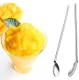 Metal Straw Spoons for Coffee and Cocktails, 6 pcs.