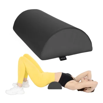 4FIZJO Rehabilitation and Massage Half Roll Bolster, 60x30x15 cm, Black