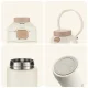 Rockbros S550H-1 700 ml Bike Bottle with Magnetic Mount, Beige