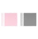 Puzzle foam mat 180x180cm 9 pcs grey pink