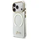Guess IML Glitters Script Strap MagSafe Phone Case Cover iPhone 17 Pro - Clear
