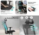 Office Chair with Headrest and Lumbar Support, Black