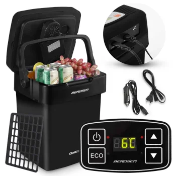Berdsen Icemax 3825 Car Refrigerator, 29L, Eco Mode, Black