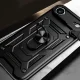 Hybrid Armor Camshield iPhone 17 Air Case with Stand and Camera Cover, Black