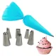 Cake Decorating Supplies Kit with 6 Icing Tips and Silicone Pastry Bag for Cupcakes Cookies