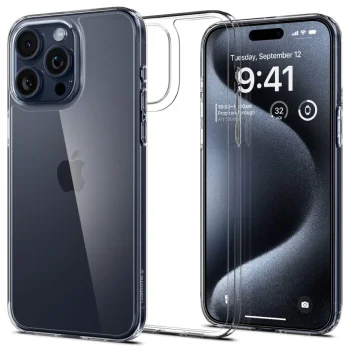 Spigen iPhone 15 Pro Case Airskin Hybrid, Crystal Clear