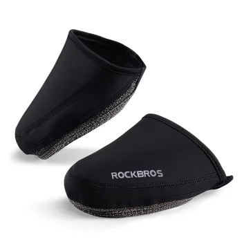 Rockbros LF1030 Windproof Insulated Cycling Shoe Toe Covers 39-45 cm - Black
