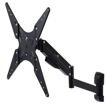 Maclean TV Wall Mount, 32"-55", 22kg, Gas Spring, Black