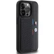 BMW Perforated Tricolor Line Case for iPhone 15 Pro, Black