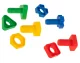 Montessori Educational Construction Blocks Screws and Nuts, 30 Pieces