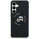 Karl Lagerfeld Silicone Karl & Choupette Heads MagSafe Phone Case Cover Samsung Galaxy S25 FE - Black