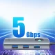 Orico PW11-5P USB-C Hub (1x USB-A 3.0, 2x USB-A 2.0, 1x USB-C PD, 1x HDMI), Gray