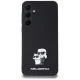 Karl Lagerfeld Samsung Galaxy A35 Case Saffiano Karl&Choupette Pin, Black