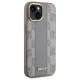 DKNY iPhone 15 Plus Case Leather Checkered Mono Pattern MagSafe, Beige